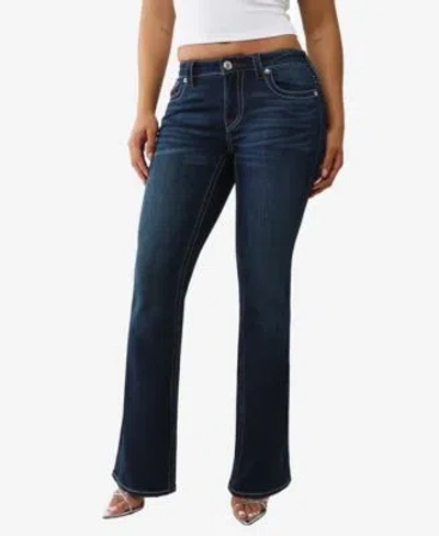 True Religion Womens Becca Bootcut Mid Rise Jeans In Blue