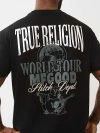 True Religion World Tour Globe Logo T-shirt In Black