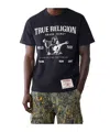 True Religion World Tour Graphic Heavyweight Tee In Black