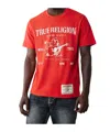 True Religion World Tour Graphic Heavyweight Tee In Red