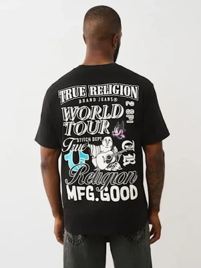 True Religion World Tour T-shirt In Black