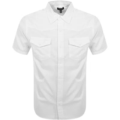 True Religion Woven Short Sleeve Shirt White