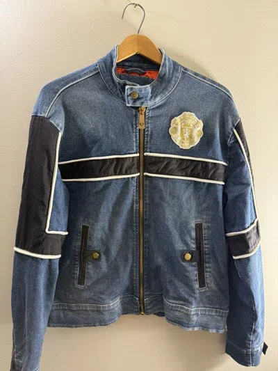 Pre-owned True Religion X Manchester United Denim Jacket In Blue