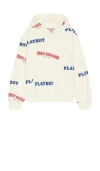 True Religion X Playboy Cinched Pullover Hoodie In Nude