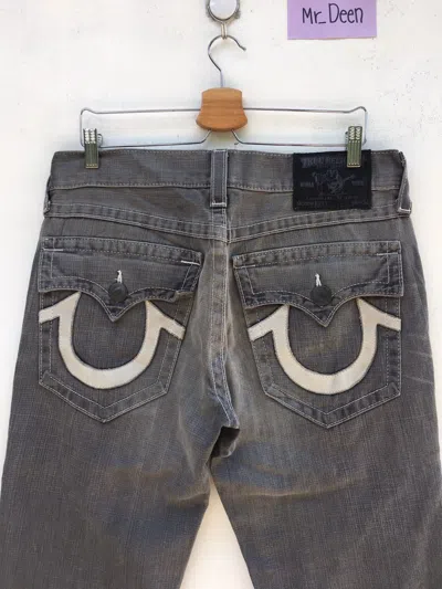 Pre-owned True Religion X Vintage 90's True Religion Seasoned Denim /jeans In Grey