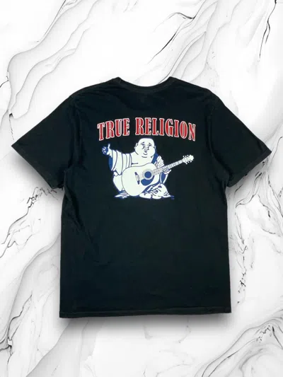 Pre-owned True Religion X Vintage True Religion Big Logo Tee T Shirt Size L In Black