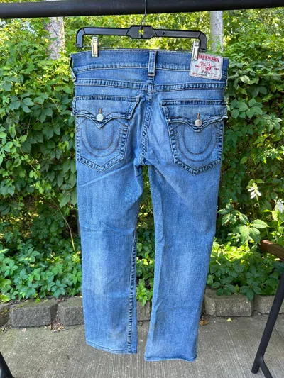 Pre-owned True Religion X Vintage True Religion Denim Jeans Y2k In Light Blue Wash