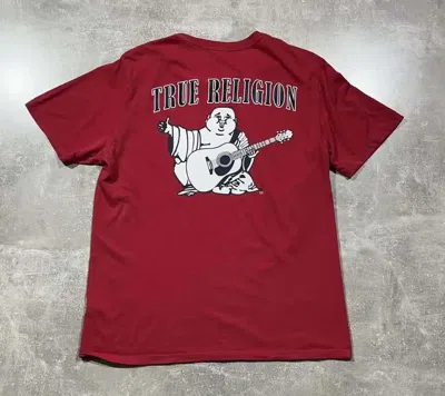 Pre-owned True Religion X Vintage True Religion World Tour Bog Logo T-shirt Y2k In Red