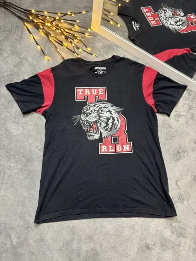 Pre-owned True Religion Y2k  Tiger Logo 02 T Shirt In Black
