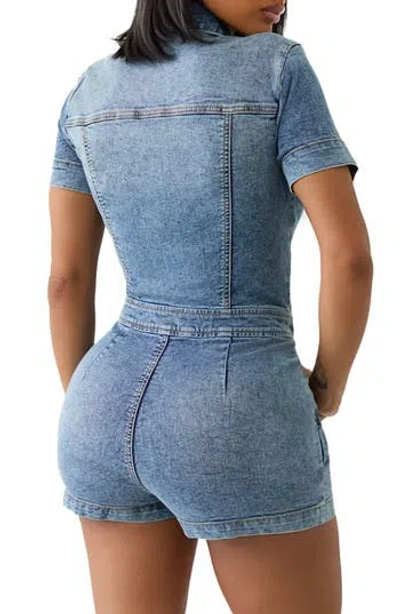 True Religion Zip Denim Romper