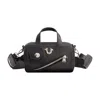 True Religion Zip Top Mini Duffle Handbag In Black
