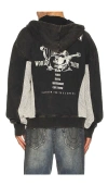True Religion Zip Up Hoodie In Black