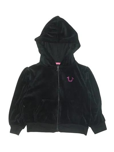 Pre-owned True Religion Kids' Zip Up Hoodie In Black