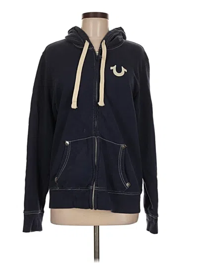 Pre-owned True Religion Zip Up Hoodie In Blue