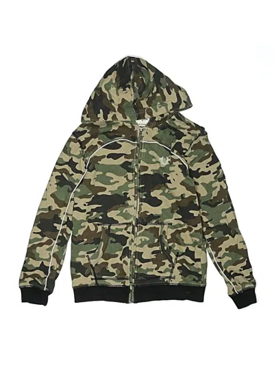 Pre-owned True Religion Kids' Zip Up Hoodie In Green