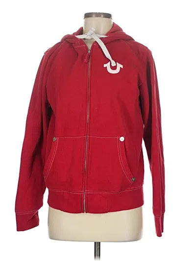 Pre-owned True Religion Zip Up Hoodie In Red
