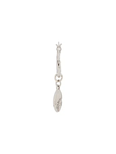 True Rocks Claw Hoop Earrings In Silver