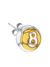 True Rocks Eight Ball Earring In Silver