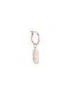 True Rocks Engraved Logo Razor Earring In Gold