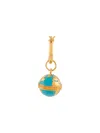 True Rocks Globe Hoop Single Earring In Blue