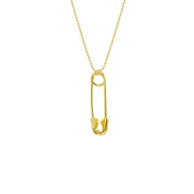 True Rocks Men's 18kt  Gold Plated Large Safety Pin Pendant
