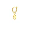 True Rocks Men's 18kt Gold Vermeil Crab Claw On Gold Hoop Single In Gold