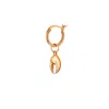 True Rocks Men's 18kt Rose Gold-plated Mini Crab Claw On Rose Gold Hoop In Gold