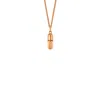 True Rocks Men's 18kt Rose Gold Plated Mini Pill Pendent On Rose Gold Chain In Gold