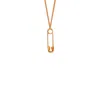 True Rocks Men's 18kt Rose Gold-plated Mini Safety Pin Pendant In Gold