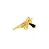 True Rocks Men's Black & 18kt Gold-plated Retro Pistol Stud In Gold