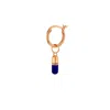 True Rocks Men's Blue / Rose Gold Midnight Blue & 18kt Rose Gold Plated Mini Pill Charm On Rose Gold Hoop In Multi