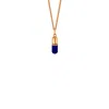 True Rocks Men's Blue / Rose Gold Mini Pill Pendant Midnight Blue & 18kt Rose-gold In Gold