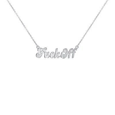 True Rocks Men's "fuck Off" Statement Necklace Sterling Silver