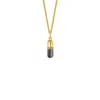 True Rocks Men's Gold / Grey Gun Metal Grey Sterling Silver & 18kt Gold-plated Mini Pill Pendant In Multi
