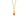 True Rocks Men's Red / Gold 18kt Gold Plated & Red Mini Pill Pendant In Gold