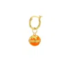 True Rocks Men's Gold / Orange Orange & 18kt Gold-plated Mini Globe Charm On Gold Hoop In Multi