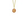 True Rocks Men's Gold / Red Mini No.13 Poker Chip Pendant 18kt Gold-plated & Red Enamel In Multi