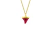True Rocks Men's Gold / Red Mini Sharks Tooth Pendant Red Enamel & 18kt Gold-plate In Gold