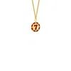 True Rocks Men's Gold / Red Mini Vegas No.7 Poker Chip Pendant 18kt Gold-plated & Red Enamel In Multi