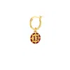 True Rocks Men's Gold / Red Red & 18kt Gold-plated Mini No.13 Vegas Chip Charm On Gold Hoop In Multi