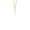 True Rocks Men's Gold / Silver Mini Knife Pendant 18kt Gold-plating & Sterling Silver On Gold-plated Chain In Multi