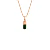 True Rocks Men's Green / Rose Gold Small Pill Pendant Green & 18kt Rose Gold In Gold