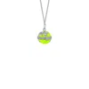True Rocks Men's Green / Silver Mini Globe Pendant In Neon Lime Green & Sterling Silver In Multi