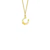 True Rocks Men's Mini Horse Shoe Pendant 18kt Gold Plate In Gold