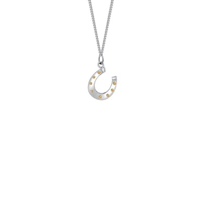 True Rocks Men's Mini Horse Shoe Pendant Sterling Silver