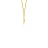 True Rocks Men's Mini Knife Pendant 18kt Gold Plated In Gold