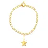 True Rocks Men's Mini Star Charm Belcher Bracelet Gold Plated In Gold