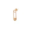 True Rocks Men's Safety Pin Stud Earring 18kt Rose Gold Plated In Gold