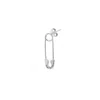 True Rocks Men's Safety Pin Stud Earring Sterling Silver In Silver