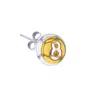 True Rocks Men's Silver / Gold 2 Tone 18kt Gold-plated & Sterling Silver 8 Ball Stud In Multi